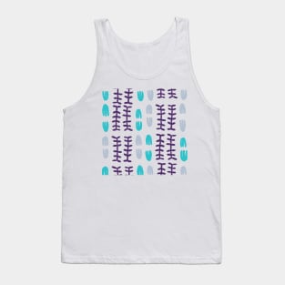 Weird Leaf Abstract Pattern Tank Top